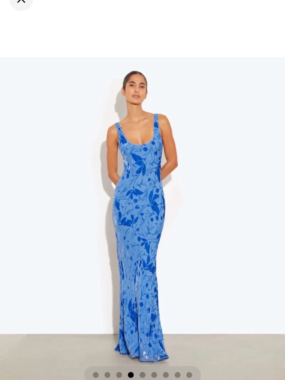 Rat & Boa Blue Floral Scoop Maxi Dress